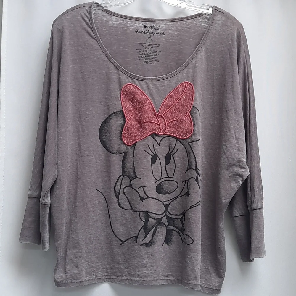 Minnie Mouse Disney Parks Dolman Sleeve Crop Top